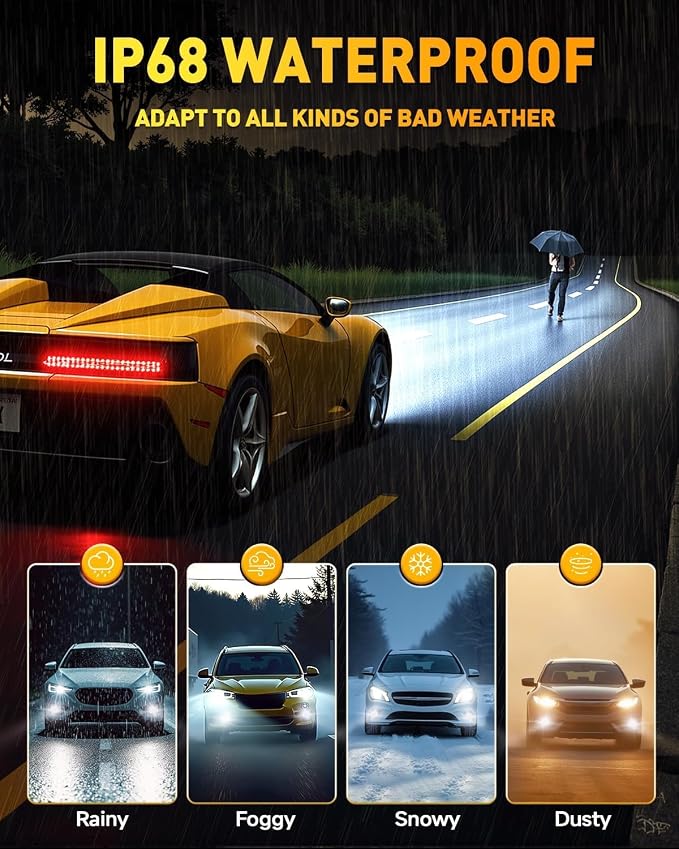 Termitor D2S-Style HID Kits, IP68 Waterproof Auxiliary Light, Universal Fit for Vehicles, Pack of 2