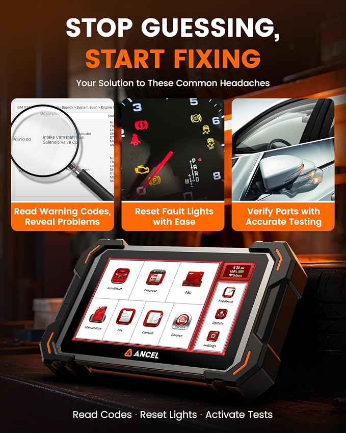 ANCEL DS500BT Bidirectional Scan Tool, Wireless Full-System OBD2 Diagnostic Scanner with 3000+ Active Tests, 28+ Service Functions, Lifetime Free Updates & CAN FD Support