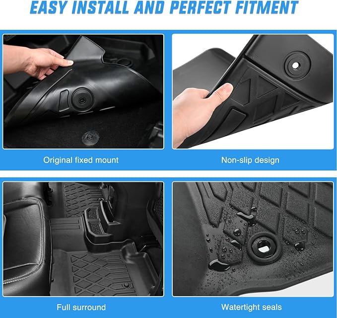 Nilight TPE Floor Mats for Chevy Trax Buick Envista 2024 2025 2026, All Weather Custom Fit Heavy Duty Floor Liners