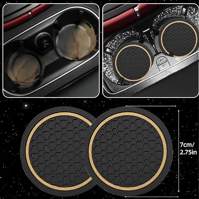 NBTEPEM 10 Pcs Car Floor Mats Full Set & Sport Leather Steering Wheel Cover 14.5-15 inch, Center Console Cover, Seat Belt Cushion, Cup Holder Coaster, Universal Automobile Interior Sets (Beige)
