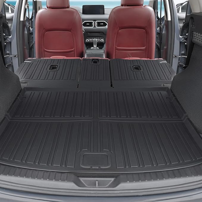 Floor Mats for Mazda CX-5 2017-2025, All Weather Floor Mats Trunk Cargo Liner with Backrest Protectors and Door Sill Guards Accessories, Full Coverage Set