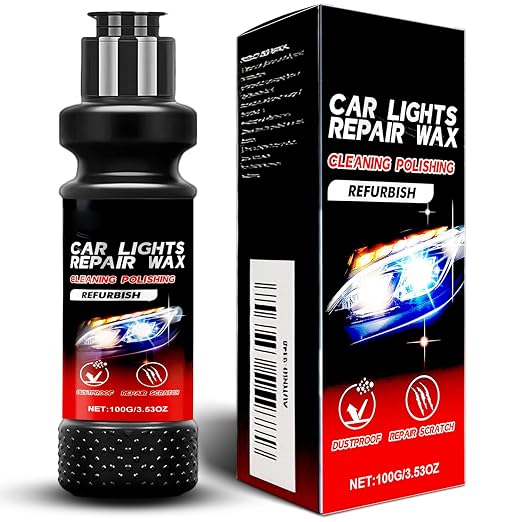 Headlight Restoration Kit, Headlight Cleaner Cream Car Detailing Kit for Car Light Cleaning & Finish Polish, Automotive Stuff Restore Yellowing Oxidation Head Light-100ml