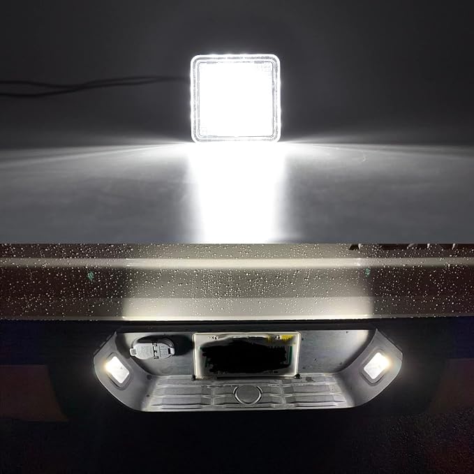 R&F Auto 18-SMD LED License Plate Light Tag Lamp Replacement for Tacoma 2016-2022 & Tundra 2014-2021 Pickup Truck 6000K Diamond White 2-Pieces Tag Lights Assembly, Replace OEM part# 812700C040