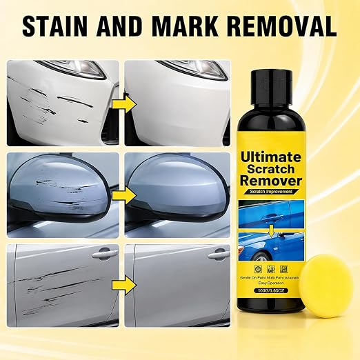 NanoPolix Scratch Remover, 60-Second Car Surface Scratchs Fix Scratch Remover, Quick Fix Removal Paste for Deep Scratches, All Paint Colors Polishing Kit 3.53oz