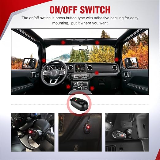 Nilight - 10017W 16AWG DT Connector Wiring Harness Kit LED Light Bar 12V On Off Switch Power Relay Blade Fuse for Off Road Lights LED Work Light-ONE Lead