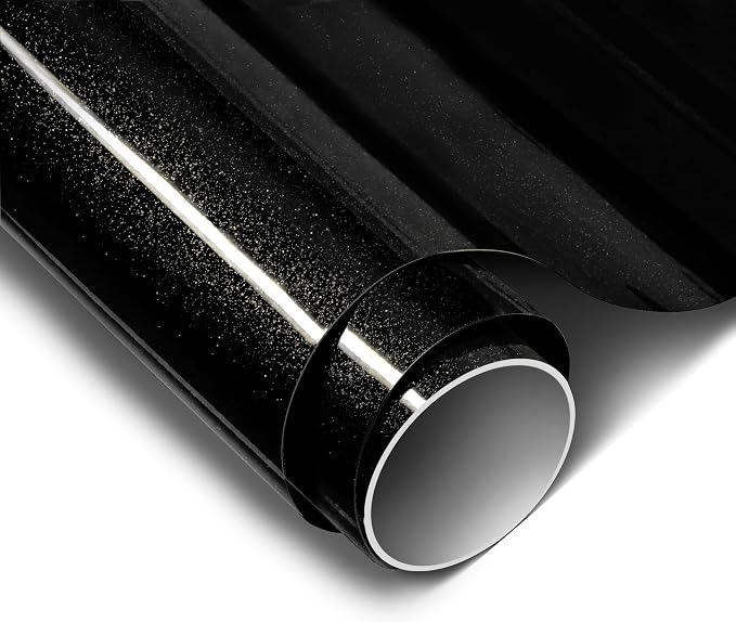 ColorFusion PPF by VViViD, Gloss Metallic Black Dry Apply PPF Vinyl Car Wrap Roll 10ft x 5ft