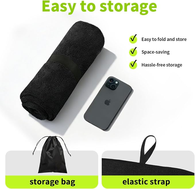 Leader Accessories Waterproof Towel Car Seat Cover, Front Bucket, Black | Universal Non-Slip, Fits Car Truck SUV, Machine Washable, For Dog & Kid, Pets, Yoga, Gym, Beach, Swimming, Outdoor Sports