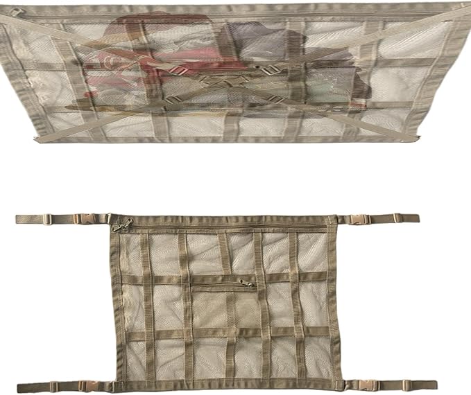Car Ceiling Storage Net Large Capacity Space Saving Roof Cargo Net | Car Trunk Storage Pocket Organizer Stretch Interior Travel Sundries Bag Elastic Mesh Overhead Ceiling Storage for Truck SUV