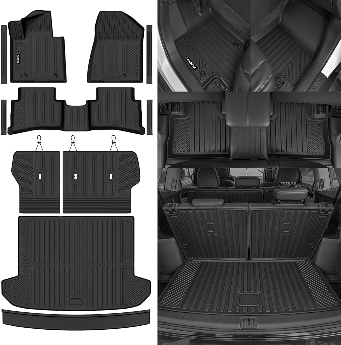 Naibeve Floor Mats for 2017-2022 Kia Sportage | All Weather Custom Fit Floor Mats, Cargo Mat, Backrest Mats, Door Sill Guards Interior Protector accessories