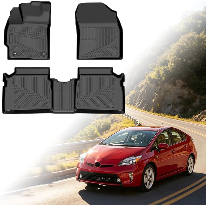 Floor Mats for Toyota Prius 2012-2015,NOT for Prius c & Prius v & Plug-in | Prius Floor Mats,TPE Non-Slip Waterproof Summer Winter Floor Liners
