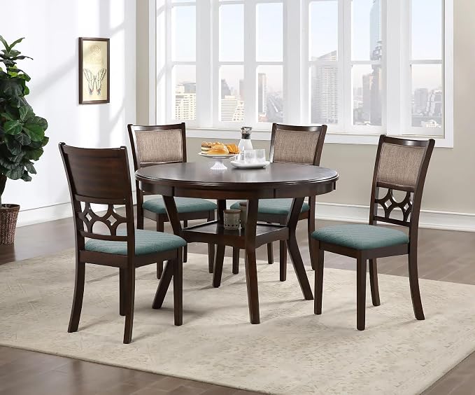 Fuloon Waterproof Seat Cushion Covers 4 PCS, Stretch Jacquard Chair Seat Covers Washable Dining Room Chair Slipcovers Removable Kitchen Cushion Protector (4, Waterproof-Dark Green)