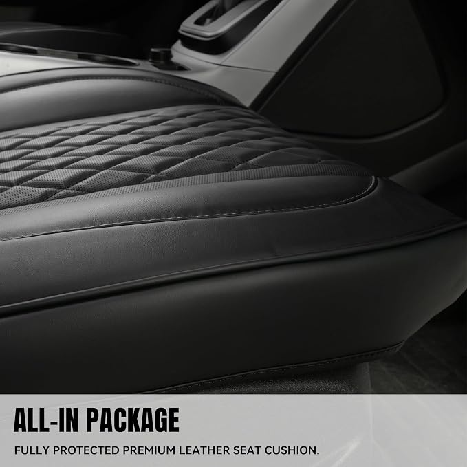 CAR PASS Bling Diamond Back Seat Covers, Nappa Leather Rear Seat Bench Cushion Waterproof Breathable Back Row Protector Universal Fit Car Sedan SUV Pickup Truck Shining Rhinestone Sparkle, Black