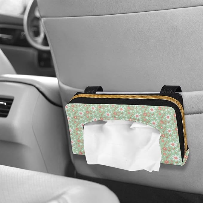 Daisy Flower Car Visor Tissue Holder Daisy Flower Leather Tissue Holder Car Mask Holder Car Accessories