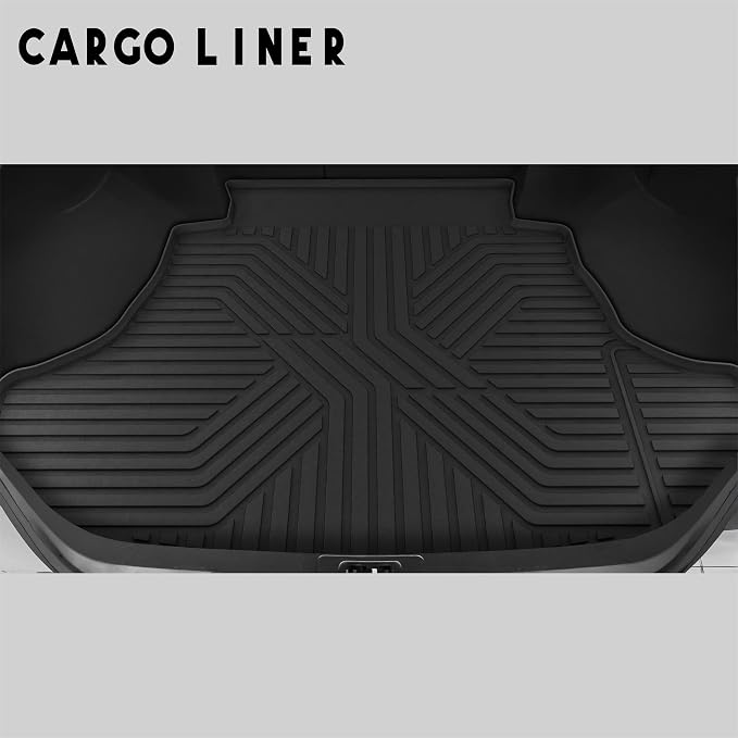 KARPAL Floor Mats for Toyota Camry 2025 2026 Hybrid/SE/LE/XLE/XSE, Custom Fit All Weather TPE Floor Liners, 1st & 2nd Row & Trunk Mat Full Set, Camry Accessories