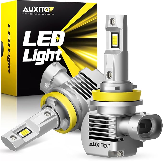 AUXITO H11 LED Bulbs, 20000LM 100W Per Set, 6000K Cool White, H8 H9 LED Light Bulbs for Fog Lights, Plug and Play, Pack of 2 Q16