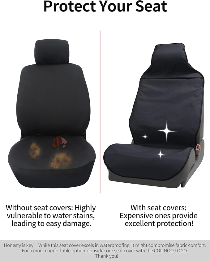 Waterproof Car Seat Cover Automotive Seat Covers for Cars Trucks and SUVs Car Seat Cover Protector Front Seats Black