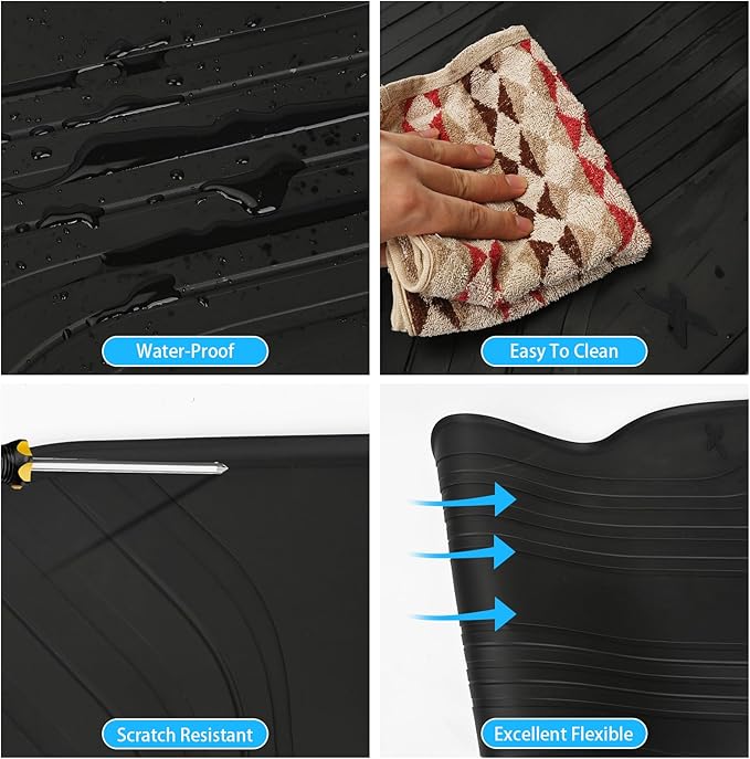 Car Floor Mats Custom Fit for BMW 2 Series Gran Coupe F44 2020-2026 Black Rubber Auto Liner Mats All Weather Protection Heavy Duty Odorless