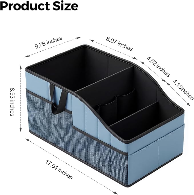 WHHMK Car Storage, Sturdy Leather Car Backseat Organizers, Bearing 10 Kg of Weight Automotive Front Seat Organizer, Floor Organizer and Storage Used for SUV Truck Van Toys Snack Water Bottles Holder