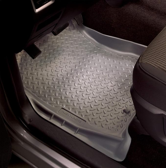 Husky Liners Classic Style Floor Mats | Fits 1998-2004 Ford Ranger, Regular CAB & SUPERCAB ONLY: 1998-2004 Mazda B3000 & B4000; 1998-2001 Mazda B2500 | Front Row, 2-pc Black - 33711
