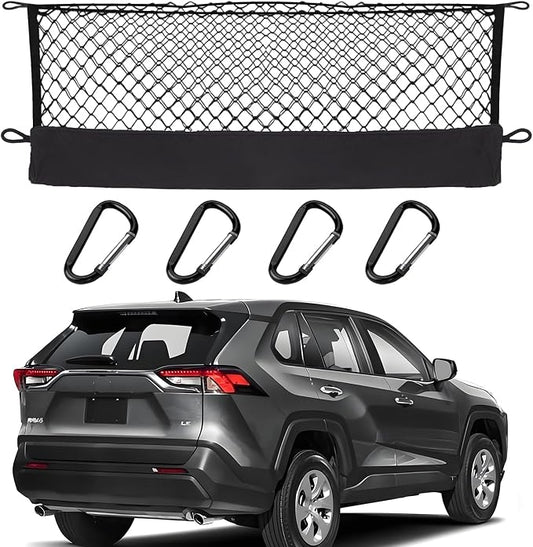 Envelope Style Cargo Net Compatible with Toyota RAV4 2026 (Only Fit for 2026) Newly Version Trunk Car Rear Tailgate Touring Netting Upgraded