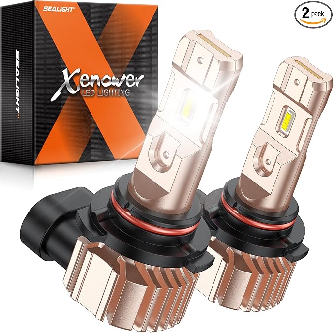 SEALIGHT 9006 HB4 Fog Light Bulbs, 600% Bright HB4 Led Fog Lights, 6500K Cool White Strong Penetration, 50000HRS Lifespan Replacement Fog Light Bulbs, Non-polarity, Pack of 2