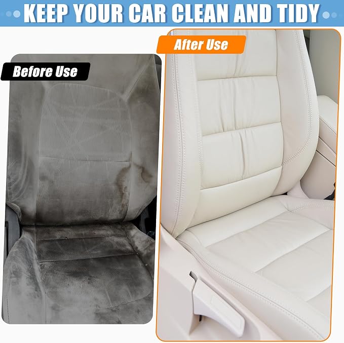 MYFAMIREA 100 PCS Disposable Car Seat Covers Clear Plastic Vehicle Seat Protector, Plastic Seat Covers Protector Universal Water Resistant and Stain Resistant for Cars Auto Truck Bus Airplane