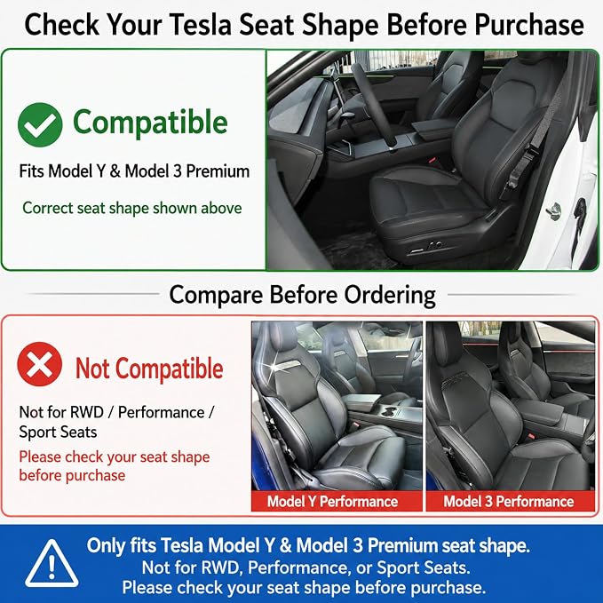 Seat Gap Filler for Tesla Model 3/Y 2020-2025 Standard Seats | Soft TPE material, seat gap storage organizer,tool-free installation, phone key card storage, driver passenger sides