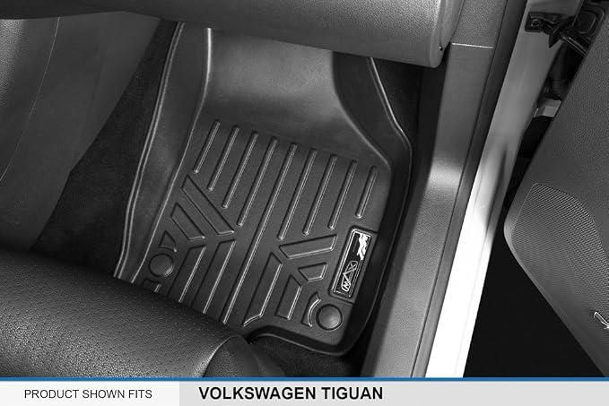 SMARTLINER Custom Fit Floor Mats 2 Row Liner Set for 2009-2017 Volkswagen Tiguan