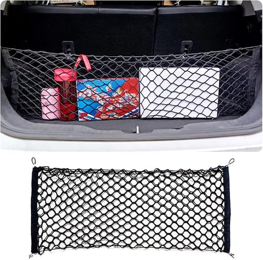 Car Rear Cargo Net with Good Elasticity&Tensile Strength Trunk Organizer for SUV Truck,Ideal Keeps Overlanding Accessories,Car Camping Accessories (M(35.43''x15.74''))