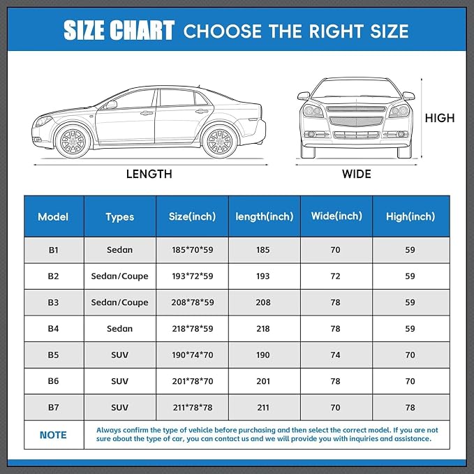 Hail Protector Car Cover, Outdoor Anti Hail Car Covers Thick Multi-Layered EVA, Hail Proof Car Cover Waterproof All Weather, Hail Protection Padded Fit Sedan/Coupe (Length Up to 185 inch