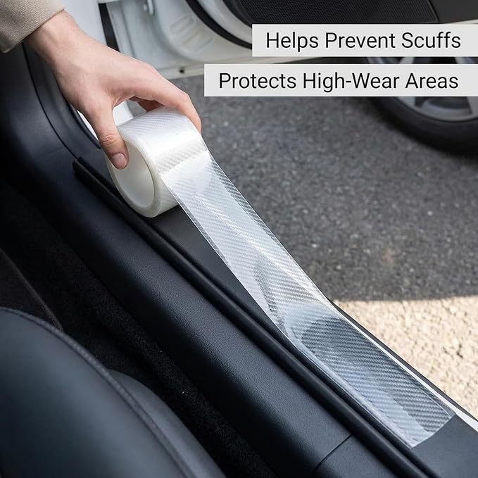 1 Roll Car Door Edge Guards Clear, Transparent Protective Tape, Universal Edge Wrap, PPF Film for Car Door Sill, Hood and Trunk (Clear 2.75inx33Ft)