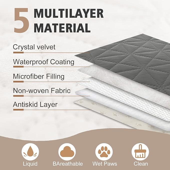 Ameritex Sofa Cover Waterproof for Seats Couch Cover for Dogs Pet Couch Cover Velvet for Chair Loveseat Sofa Machine Washable