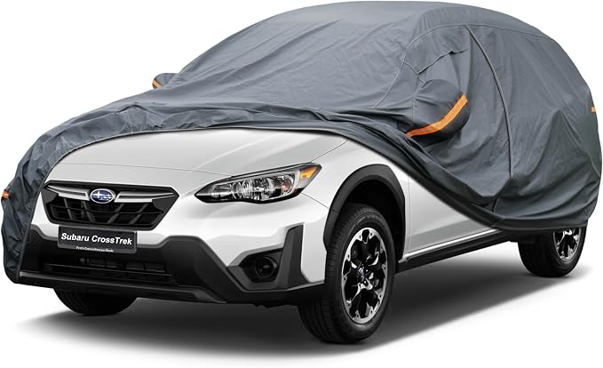 GUNHYI Premium Car Cover Custom Fit Subaru CrossTrek/XV CrossTrek (2012-2026), 16 Layers Heavy Duty Car Cover Waterproof All Weather with Zipper Door for Sun Rain Snow Dust Uv Protection