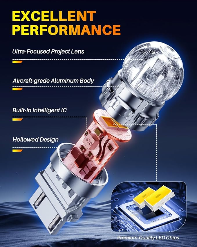 OXILAM 3157 LED Bulb White Reverse Lights, Super Bright 3156 3056 3057 4057 4157 3047 3457 4114 LED Bulb for Backup Light, Tail Light, Brake DRL Turn Signal Parking Light Bulbs, Pack of 2