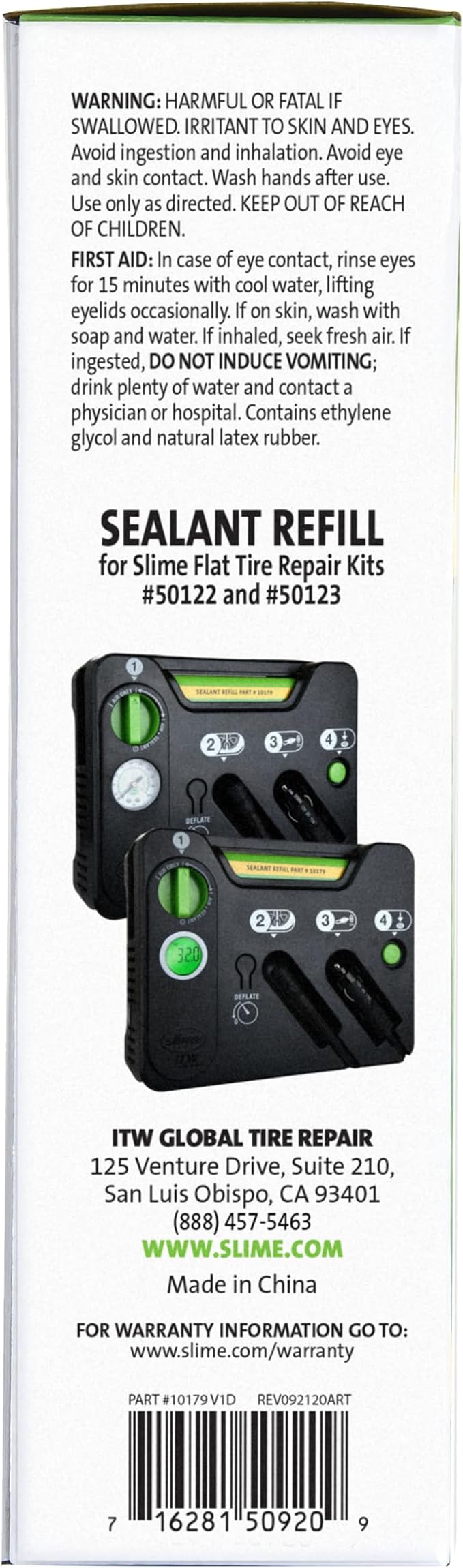 Slime 10179 Flat Tire Repair Kit (Sealant Refill)