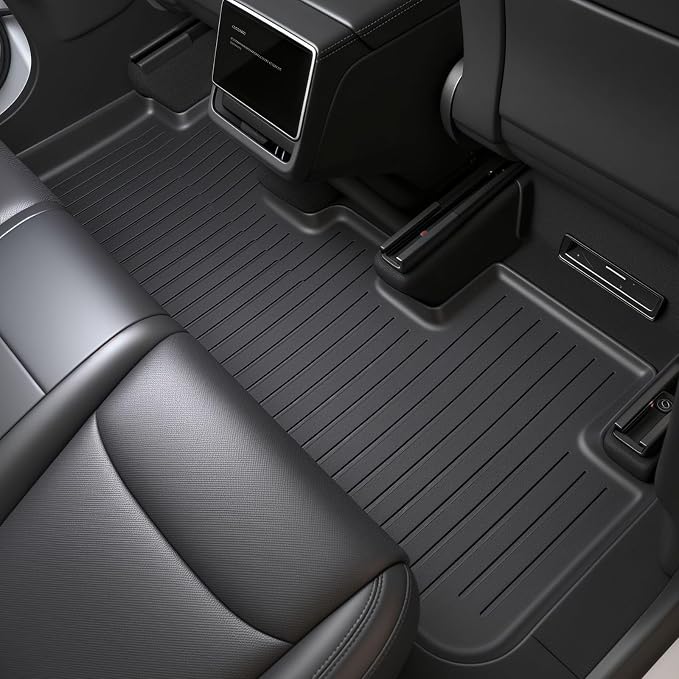 SUPER LINER Tesla Model Y Juniper 2025 2026 Floor Mats & Cargo Liners Full Set 10 PCS Extra-Thick TPE CabinProtect™ for 5-Seater | All-Weather Pet & Child-Friendly Accessories(Not for Standard)