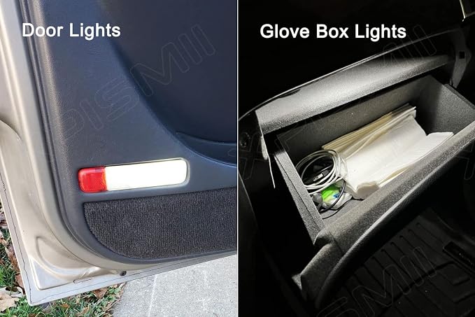 Xpismii 12 Piece 6000K White Interior LED Light Kit Package Replacement for Chevy Chevrolet Silverado/GMC Sierra 1999 2000 2001 2002 2003 2004 2005 2006, with Placement Diagram and Install Tool