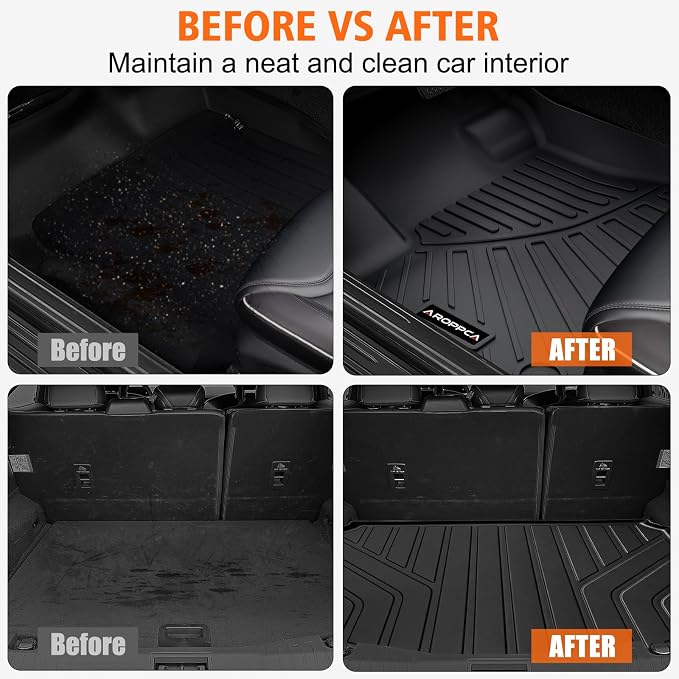 All Weather Floor Mats Cargo Liner for Chevy Trax 2014-2023 & Buick Encore 2013-2023 (Not GX), TPE Rubber Floor Liners Anti-Slip Full Set Automotive Mats for Chevy Trax & for Buick Encore Accessories