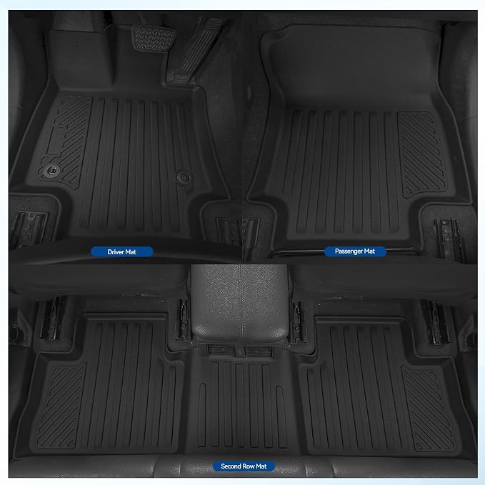 Custom Fit Floor Mats for Toyota Corolla Cross Hybrid 2022-2026 | All Weather TPE Floor Liners with Trunk Mat & Backrest Protectors | Odorless Full Set Interior Accessories