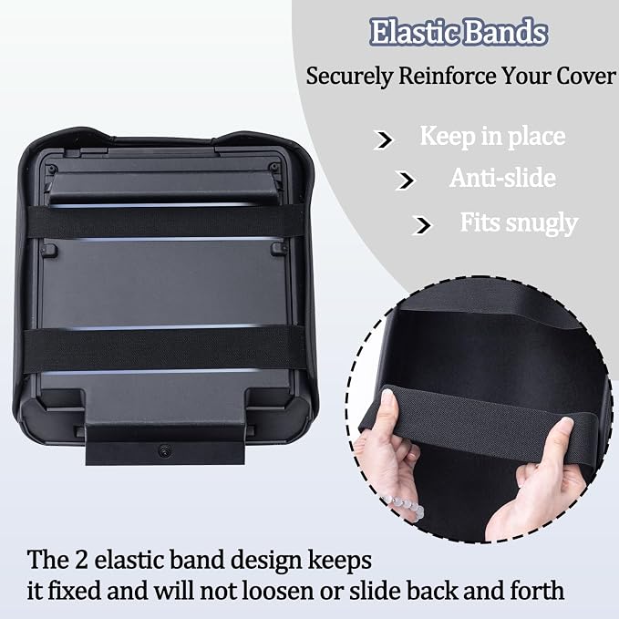 Center Console Cushion for 2021-2025 2026 Ford F150 PU Leather Armrest Interior Accessories, Customized Anti-Scratch Leather Armrest Lid Protector Pad (Bucket Seat Only)