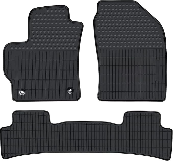 Car Floor Mats Custom Fit for Toyota Corolla Cross 2022-2025 (Not Fit Toyota Corolla) Black Rubber Auto Liner Mats All Weather Protection Odorless
