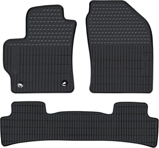Car Floor Mats Custom Fit for Toyota Corolla Cross 2022-2025 (Not Fit Toyota Corolla) Black Rubber Auto Liner Mats All Weather Protection Odorless