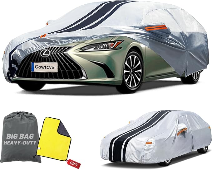 Car Cover Custom Fit for Lexus ES ES300 ES330 ES350 ES300h | Waterproof All Weather for Automobiles Full Exterior Cover Rain Sun Snow UV Protector.
