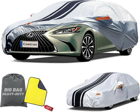 Car Cover Custom Fit for Lexus ES ES300 ES330 ES350 ES300h | Waterproof All Weather for Automobiles Full Exterior Cover Rain Sun Snow UV Protector.