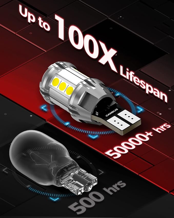 Torchbeam 921 LED Bulb Reverse Light 1000% Brighter with 3030SMD LED Chips, T15 906 904 916 W16W 912 LED Bulb with Projector Replacement for Tail backup reverse Lights, 6000K White, Pack of 2