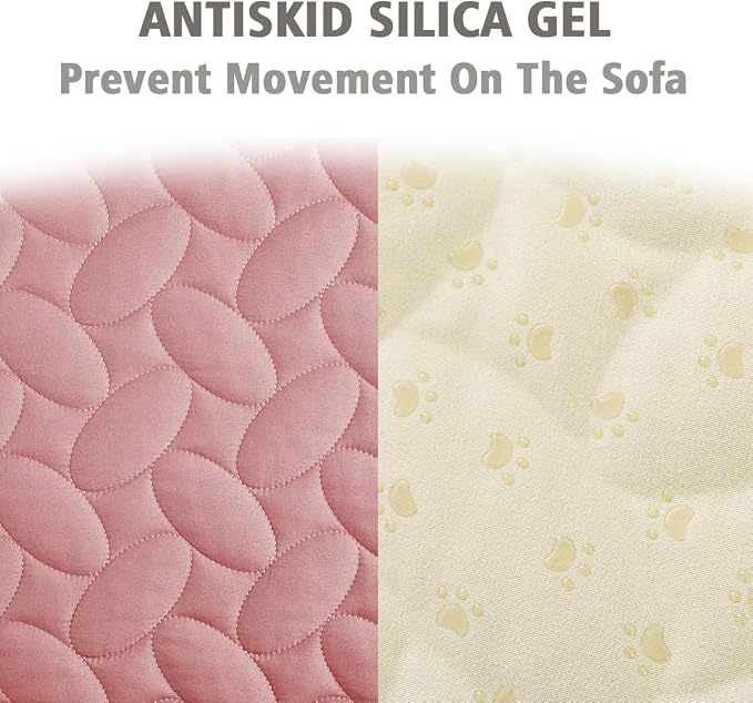 Ameritex Pet Bed Cover Dog Bed Blanket for Sofa and Furniture Waterproof New Pattern Design (52x82 Inch, Pink)