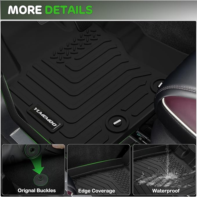 Floor Mats for 2026 2025 Subaru Forester Hybrid Upgrade Trunk Mat with Backrest Mat All Weather TPE Floor Liners Fit for 2026 Forester Anti-Slip Full Set Car Accessories (Not for Fuel)