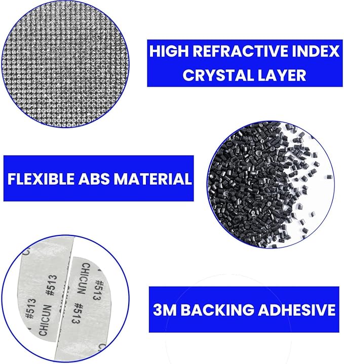 Bling Crystal Car Front Emblem Cover Sticker Compatible with Honda 10th Gen Civic Sedan 2022 2021 2020 2019 2018 (car Front Logo)