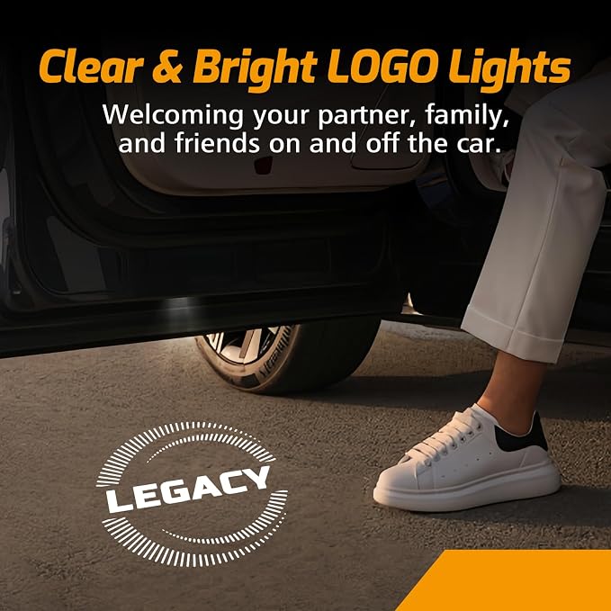 2Pcs Car Door Light Logo Projector for Subaru LED Ghost Shadow Puddle Light | Non Fade Courtesy HD Projector Laser Lamp Car Entry Lighting Interior Accessories (Legacy)