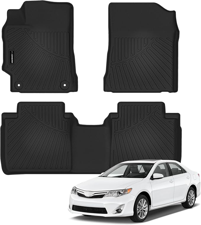 Auxko All Weather Floor Mats for Toyota Camry 2012-2017 All Season TPE Accessories Guard Odorless Anti-Slip Floor Liners for Toyota Camry 2012 2013 2014 2015 2016 2017